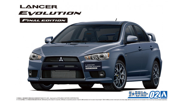 Mitsubishi Lancer Evolution Х 2.0 Final Edition 4WD (CZ4A) 2015 - 1/24 AOSHIMA 057957 MODEL CAR No. 02