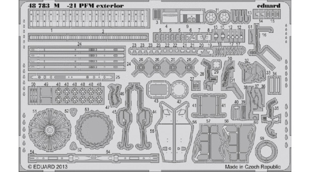 Фототравление для М+Г-21ПФМ (EDUARD) - 1/48 EDUARD 48783. Набор афтермаркета Фототравление для М+Г-21ПФМ (EDUARD) - 1/48 EDUARD 48783. Набор афтермаркета