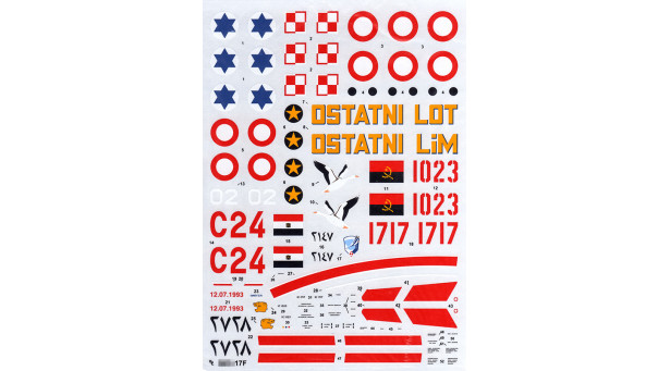 М+Г-17Ф & Lim-5 PZL Mielec - 1/48 HI-DECAL LINE 48-005 М+Г-17Ф & Lim-5 PZL Mielec - 1/48 HI-DECAL LINE 48-005