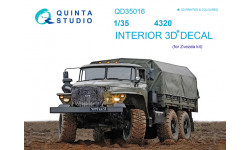 Грузовик армейский Тип 4320. 3D декали (ЗВЕЗДА) - QUINTA STUDIO QD35016 1/35