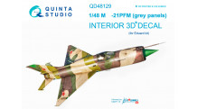 М+Г-21ПФМ. 3D декали (EDUARD) - QUINTA STUDIO QD48129 1/48