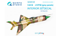 М+Г-21ПФМ. 3D декали (EDUARD) - QUINTA STUDIO QD48129 1/48