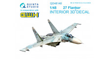 Истребитель КБ Сухого Тип 27. 3D декали (GREAT WALL HOBBY) - QUINTA STUDIO QD48148 1/48