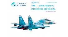 Истребитель КБ Сухого Тип 27УБ. 3D декали (HOBBY BOSS) - QUINTA STUDIO QD48171 1/48