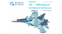 Истребитель КБ Сухого Тип 30СМ. 3D декали (KITTY HAWK) - QUINTA STUDIO QD48188 1/48