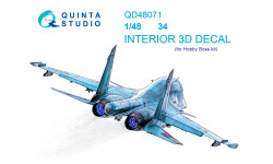 Бомбардировщик КБ Сухого Тип 34. 3D декали (HOBBY BOSS) - QUINTA STUDIO QD48071 1/48