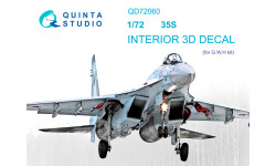 Истребитель КБ Сухого Тип 35С. 3D декали (GREAT WALL HOBBY) - QUINTA STUDIO QD72060 1/72