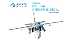 Бомбардировщик КБ Сухого Тип 24М. 3D декали (TRUMPETER) - QUINTA STUDIO QD72088 1/72