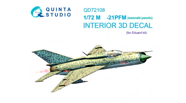 М+Г-21ПФМ. 3D декали (EDUARD) - 1/72 QUINTA STUDIO QD72108