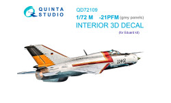 М+Г-21ПФМ. 3D декали (EDUARD) - QUINTA STUDIO QD72109 1/72