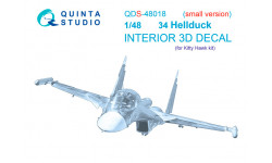 Бомбардировщик КБ Сухого Тип 34. 3D декали (KITTY HAWK) - QUINTA STUDIO QDS-48018 1/48