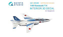 T-4 Kawasaki. 3D декали (HASEGAWA) - QUINTA STUDIO QD+48349 1/48