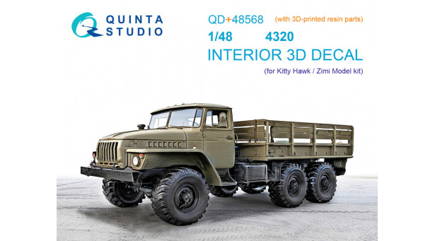 Грузовик армейский Тип 4320. 3D декали (KITTY HAWK) - 1/48 QUINTA STUDIO QD+48568