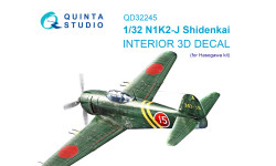 N1K2-J Kawanishi, Shiden KAI. 3D декали (HASEGAWA) - QUINTA STUDIO QD32245 1/32