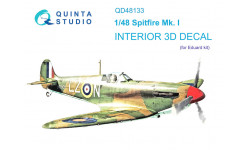 Spitfire Mk I Supermarine. 3D декали (EDUARD) - QUINTA STUDIO QD48133 1/48
