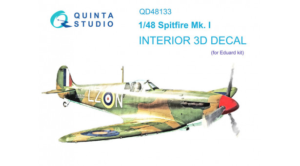 Spitfire Mk I Supermarine. 3D декали (EDUARD) - 1/48 QUINTA STUDIO QD48133 Spitfire Mk I Supermarine. 3D декали (EDUARD) - 1/48 QUINTA STUDIO QD48133