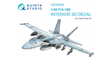 F/A-18E Boeing, McDonnell Douglas, Super Hornet. 3D декали (HOBBY BOSS) - QUINTA STUDIO QD48259 1/48