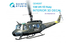 UH-1D Bell, Iroquois, Delta Huey. 3D декали (KITTY HAWK) - QUINTA STUDIO QD48267 1/48