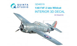 F4F-3 Grumman, Wildcat. 3D декали (EDUARD) - QUINTA STUDIO QD48319 1/48
