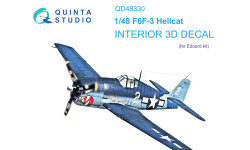 F6F-3 Grumman, Hellcat. 3D декали (EDUARD) - QUINTA STUDIO QD48330 1/48