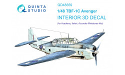 TBF-1C Grumman, Avenger. 3D декали (ACADEMY) - QUINTA STUDIO QD48359 1/48