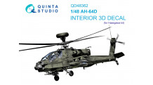 AH-64D Boeing, Apache Longbow. 3D декали (HASEGAWA) - QUINTA STUDIO QD48362 1/48