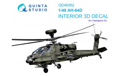 AH-64D Boeing, Apache Longbow. 3D декали (HASEGAWA) - QUINTA STUDIO QD48362 1/48