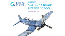 F4U-1A Chance Vought, Corsair. 3D декали (MAGIC FACTORY) - QUINTA STUDIO QD48367 1/48