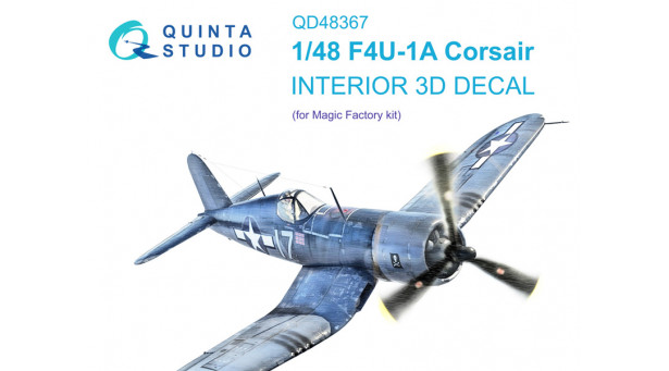 F4U-1A Chance Vought, Corsair. 3D декали (MAGIC FACTORY) - 1/48 QUINTA STUDIO QD48367