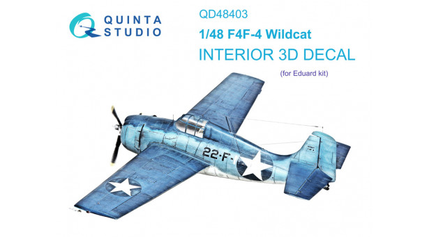 F4F-4 Grumman, Wildcat. 3D декали (EDUARD) - 1/48 QUINTA STUDIO QD48403