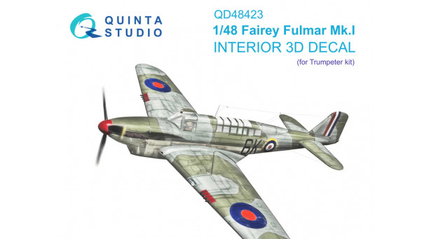 Fulmar Mk. I Fairey. 3D декали (TRUMPETER) - 1/48 QUINTA STUDIO QD48423