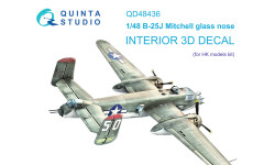 B-25J North American, Mitchell. 3D декали (HK MODELS) - QUINTA STUDIO QD48436 1/48