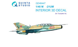 М+Г-21УМ. 3D декали (TRUMPETER) - QUINTA STUDIO QD48447 1/48