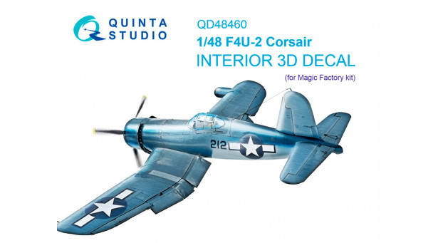 F4U-2 Chance Vought, Corsair. 3D декали (MAGIC FACTORY) - 1/48 QUINTA STUDIO QD48460