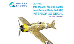 C.200 Aeronautica Macchi, Saetta. 3D декали (ITALERI) - QUINTA STUDIO QD48467 1/48