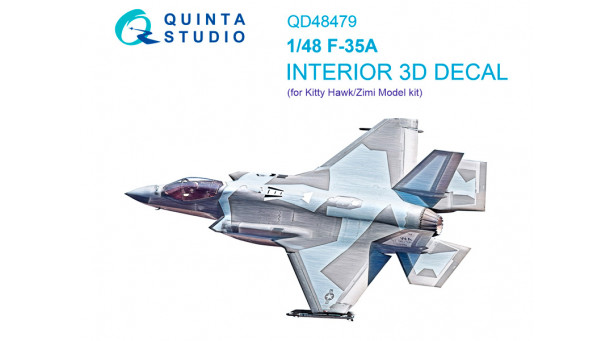 F-35A Lockheed Martin, Lightning II. 3D декали (KITTY HAWK) - 1/48 QUINTA STUDIO QD48479