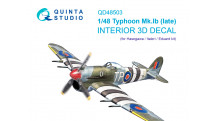 Typhoon Mk. Ib Hawker. 3D декали (HASEGAWA) - QUINTA STUDIO QD48503 1/48