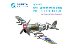 Typhoon Mk. Ib Hawker. 3D декали (HASEGAWA) - QUINTA STUDIO QD48503 1/48