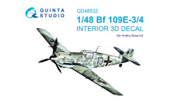 Bf 109E-3/E-4 Messerschmitt. 3D декали (HOBBY BOSS) - QUINTA STUDIO QD48532 1/48