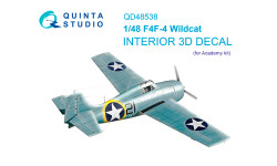 F4F-4 Grumman, Wildcat. 3D декали (ACADEMY) - QUINTA STUDIO QD48538 1/48