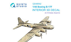 B-17F Boeing, Flying Fortress. 3D декали (HK MODELS) - QUINTA STUDIO QD48542 1/48