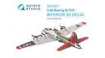 B-17G Boeing, Flying Fortress. 3D декали (HK MODELS) - QUINTA STUDIO QD48561 1/48