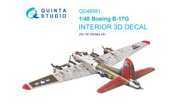 B-17G Boeing, Flying Fortress. 3D декали (HK MODELS) - QUINTA STUDIO QD48561 1/48