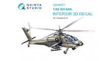 AH-64A McDonnell Douglas, Apache. 3D декали (HASEGAWA) - QUINTA STUDIO QD48571 1/48
