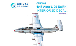 L-29 Aero, Delfin. 3D декали (AMK) - QUINTA STUDIO QD48604 1/48