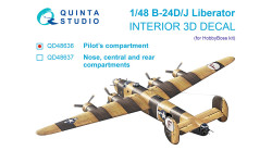 B-24D/J Consolidated, Liberator. 3D декали (HOBBY BOSS) - QUINTA STUDIO QD48636 1/48