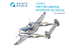 P-38J Lockheed, Lightning. 3D декали (HASEGAWA) - QUINTA STUDIO QD48643 1/48