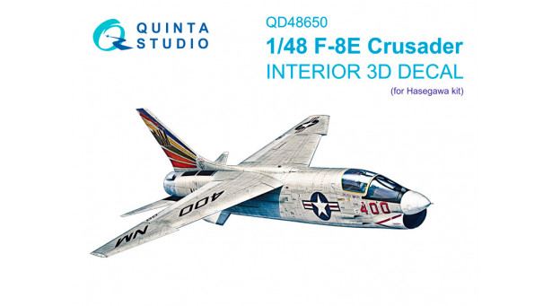 F-8E Vought, Crusader. 3D декали (HASEGAWA) - 1/48 QUINTA STUDIO QD48650