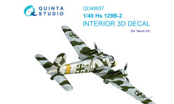 Hs 129B-2 Henschel. 3D декали (TAKOM) - QUINTA STUDIO QD48657 1/48