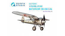 PZL P.11c. 3D декали (ARMA HOBBY) - QUINTA STUDIO QD72055 1/72